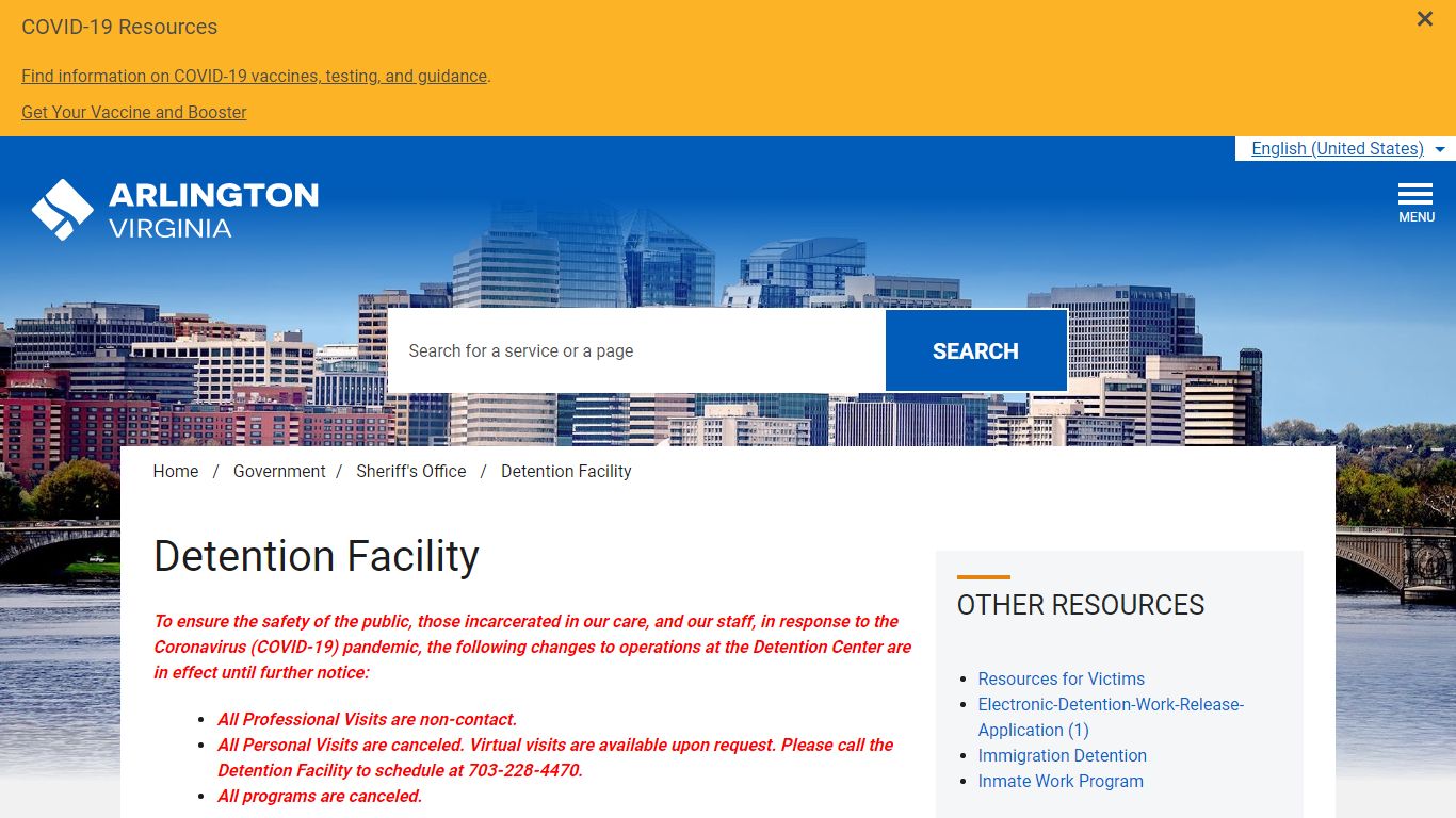 Detention Facility – Official Website of Arlington County Virginia ...